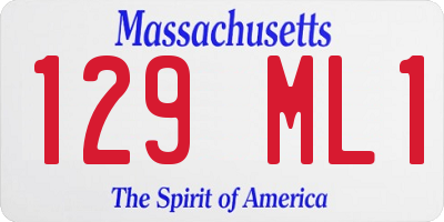 MA license plate 129ML1