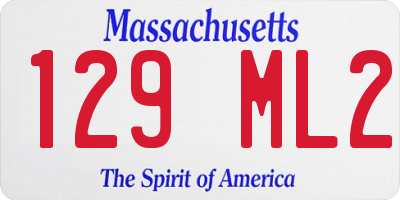 MA license plate 129ML2