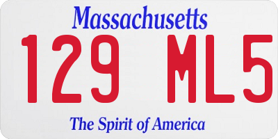 MA license plate 129ML5