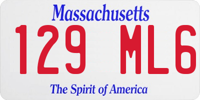 MA license plate 129ML6
