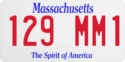 MA license plate 129MM1