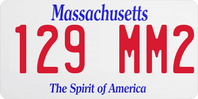 MA license plate 129MM2