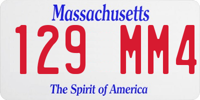MA license plate 129MM4