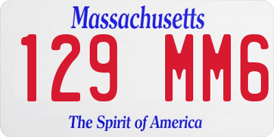 MA license plate 129MM6