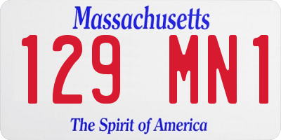 MA license plate 129MN1