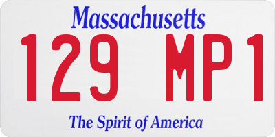 MA license plate 129MP1