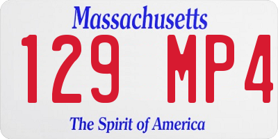 MA license plate 129MP4