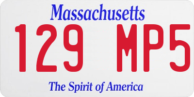 MA license plate 129MP5