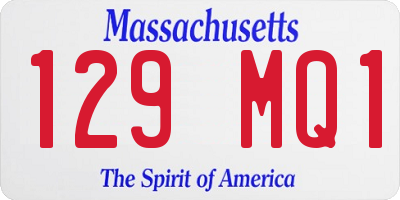 MA license plate 129MQ1