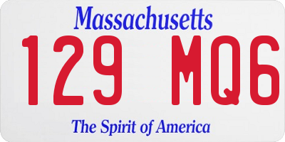 MA license plate 129MQ6