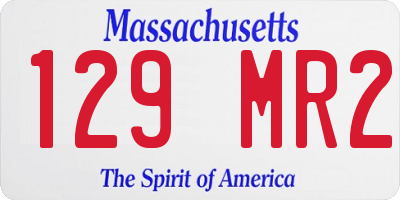 MA license plate 129MR2