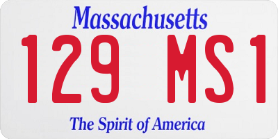 MA license plate 129MS1