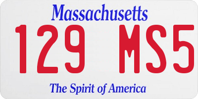 MA license plate 129MS5