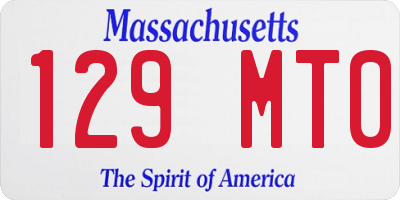 MA license plate 129MT0