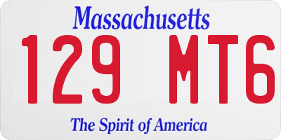 MA license plate 129MT6