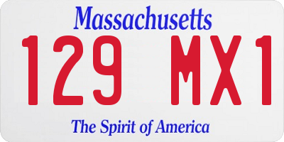 MA license plate 129MX1