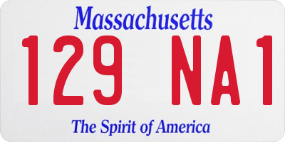 MA license plate 129NA1