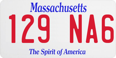 MA license plate 129NA6