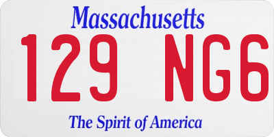 MA license plate 129NG6