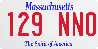 MA license plate 129NN0