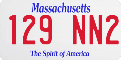 MA license plate 129NN2