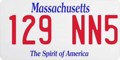 MA license plate 129NN5
