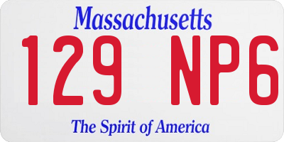 MA license plate 129NP6