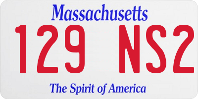 MA license plate 129NS2