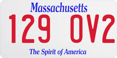 MA license plate 129OV2