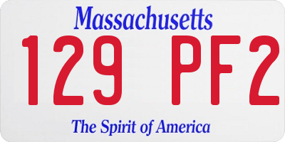 MA license plate 129PF2
