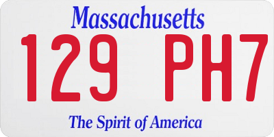 MA license plate 129PH7