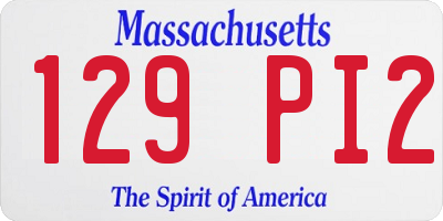 MA license plate 129PI2