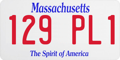 MA license plate 129PL1