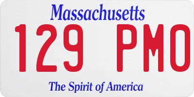 MA license plate 129PM0