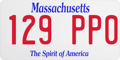 MA license plate 129PP0
