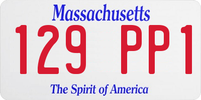 MA license plate 129PP1