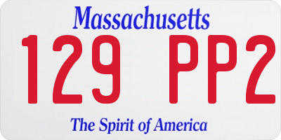 MA license plate 129PP2