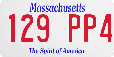 MA license plate 129PP4