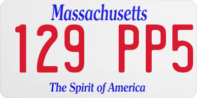 MA license plate 129PP5