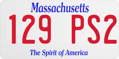 MA license plate 129PS2