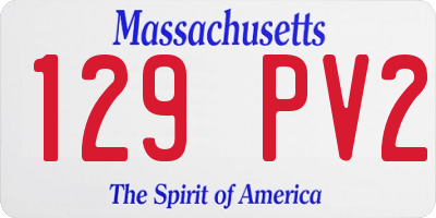 MA license plate 129PV2