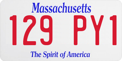 MA license plate 129PY1