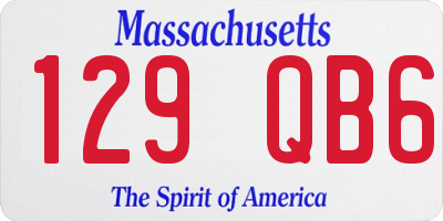 MA license plate 129QB6