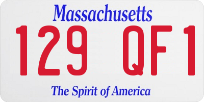 MA license plate 129QF1