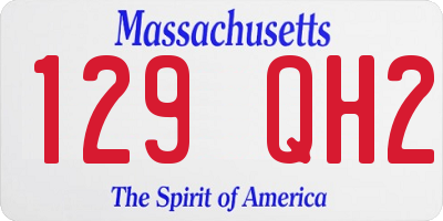 MA license plate 129QH2