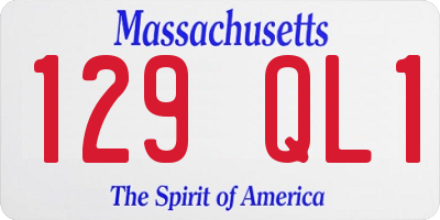 MA license plate 129QL1