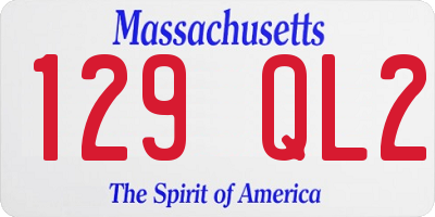 MA license plate 129QL2