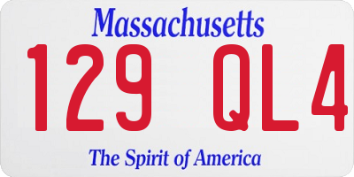MA license plate 129QL4