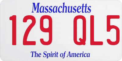 MA license plate 129QL5