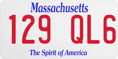 MA license plate 129QL6